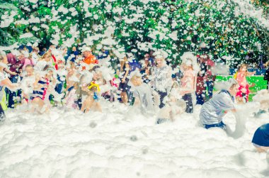 children foam party clipart