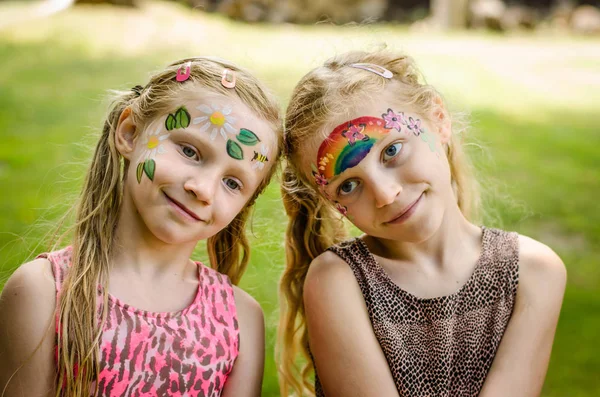 Natural face painting — Stock Photo, Image
