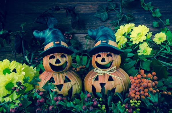 Calabaza divertida naranja halloween — Foto de Stock