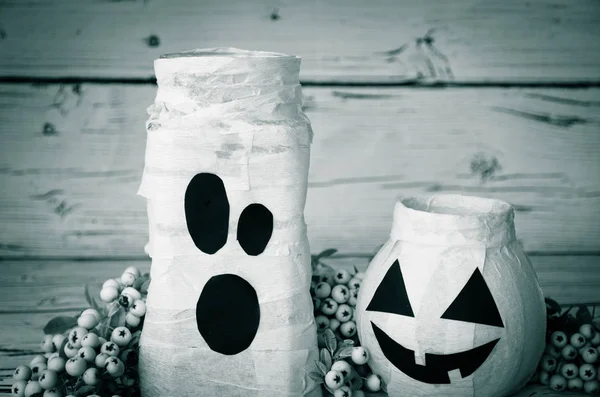 Funny and spooky halloween symbol handmade craft — Stock Photo, Image