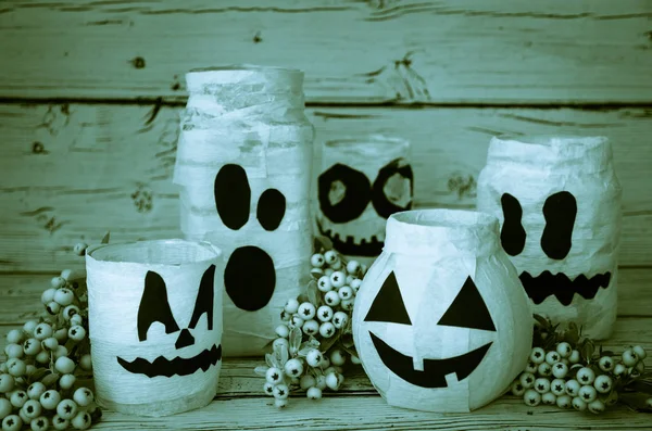 Funny and spooky halloween symbol handmade craft — Stock Photo, Image