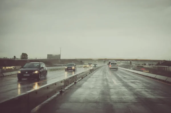 Cattivo tempo sulle strade — Foto Stock