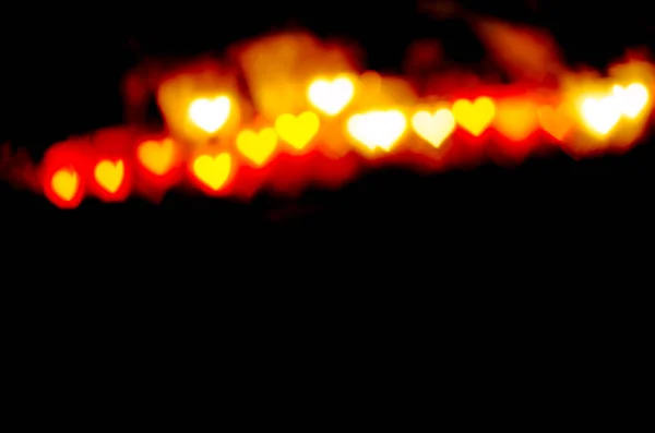 Illuminato Scintillante Rosso Bokeh Cuore Copia Spazio Sfondo — Foto Stock