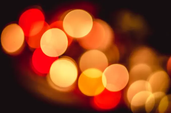 Iluminado Brillante Bokeh Rojo Amarillo Azul Púrpura Copia Espacio Fondo — Foto de Stock