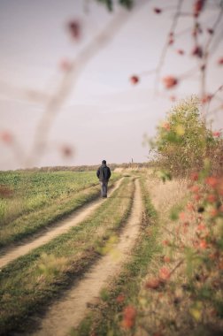 Üzgün bir adamla nostaljik bir sonbahar günü güzel bir kırsalda boş çayırların arasında bırakıp gidiyor.