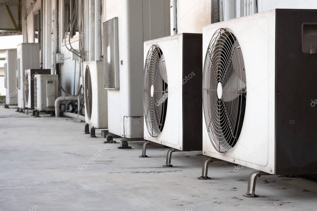 Air conditioner compressor installed in old building