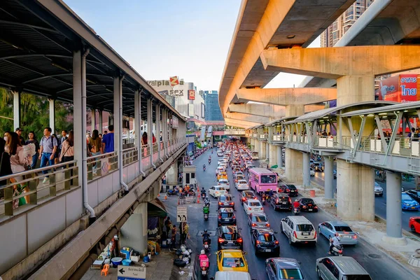 Bangkok Thailand Februari 2020 Weg Verkeer Voor Central Ladprao Het — Stockfoto