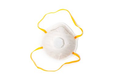 Protection factor for N95 Filtering face mask-safty white mask on white background clipart