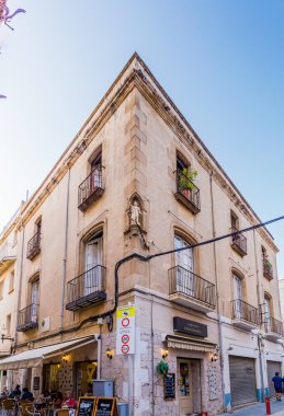 İspanya, Katalonya, Calella, Temmuz 2018. Sokakları, plajlar ve insanlar