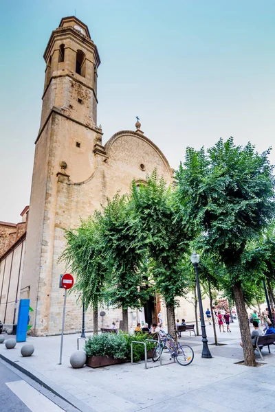 Spanje Catalonië Calella Juli 2018 Straten Stranden Mensen — Stockfoto