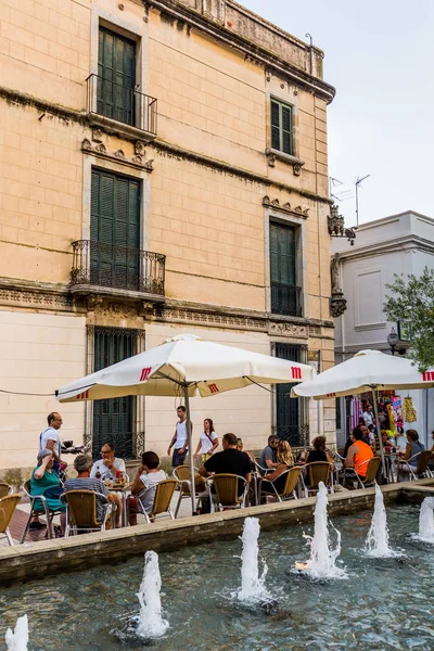 Spanien Katalonien Calella Juli 2018 Straßen Strände Und Menschen — Stockfoto