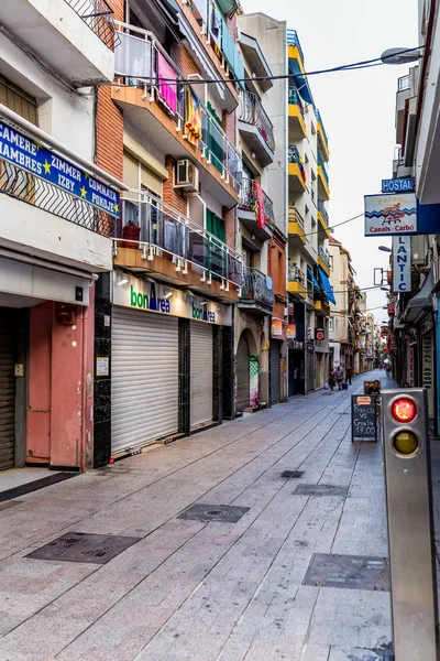 Spanien Katalonien Calella Juli 2018 Straßen Strände Und Menschen — Stockfoto