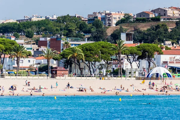 Spain Catalonia July 2018 Travel Boat Costa Brava Calella Pineda — Stok fotoğraf