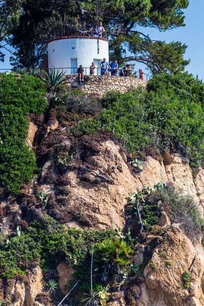 España Cataluña Julio 2018 Viajar Barco Costa Brava Calella Pineda — Foto de Stock