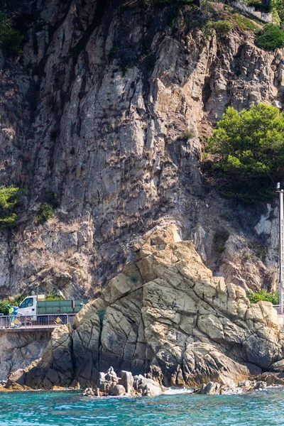 Spain Catalonia July 2018 Travel Boat Costa Brava Calella Pineda — ストック写真