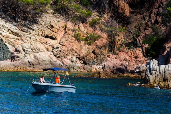 Spain Catalonia July 2018 Travel Boat Costa Brava Calella Pineda — ストック写真