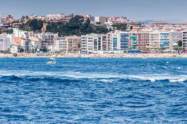 Spain Catalonia July 2018 Travel Boat Costa Brava Calella Pineda — Φωτογραφία Αρχείου