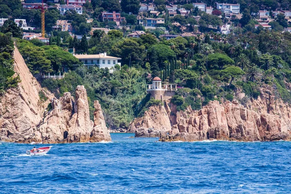 España Cataluña Julio 2018 Viajar Barco Costa Brava Calella Pineda — Foto de Stock