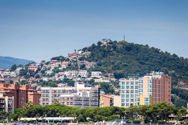 Espanha Catalunha Julho 2018 Viajar Barco Costa Brava Calella Pineda — Fotografia de Stock