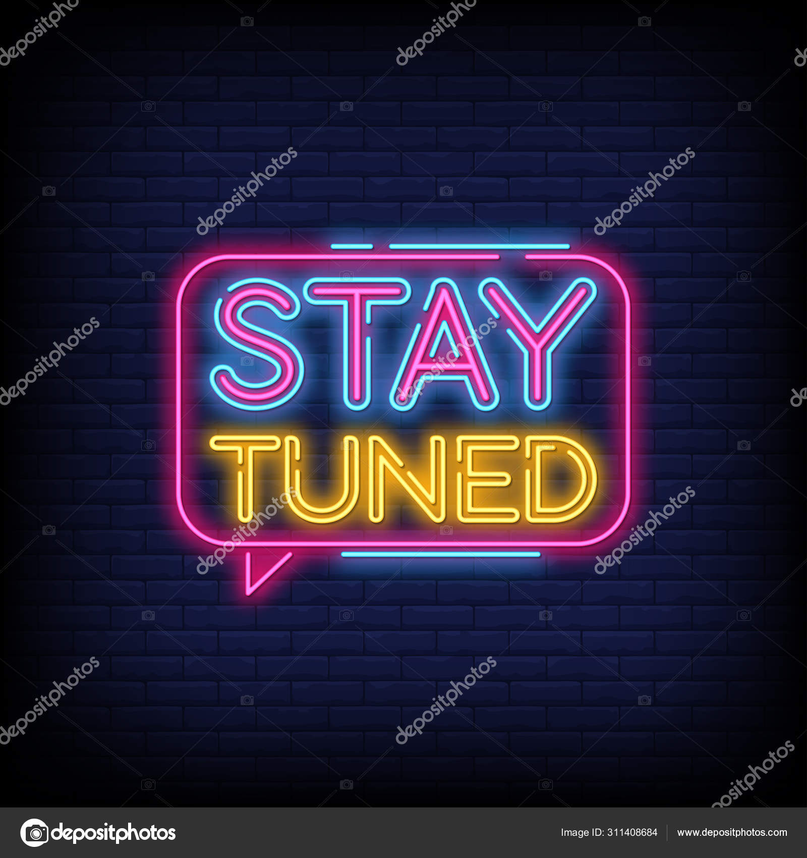 Neon sign, the word Friday Night. Vector illustration. Stock Vector