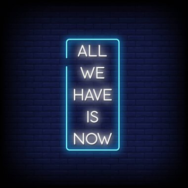 Elimizdeki tek şey tuğla duvardaki neon tabela.