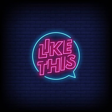 Konuşma baloncuğu neon işareti gibi.