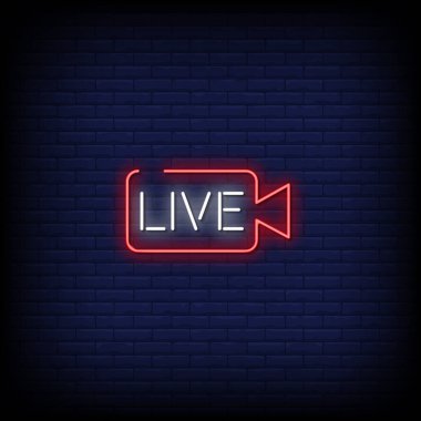 canlı harf kamera şekli neon işareti