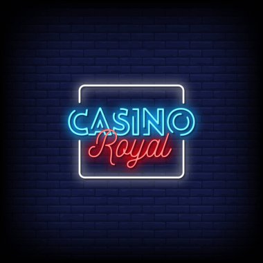 Kumarhane kraliyet harfleri neon işareti