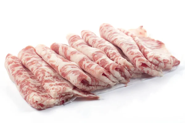 Sloot Segment Van Wagyu Rundvlees Witte Achtergrond — Stockfoto