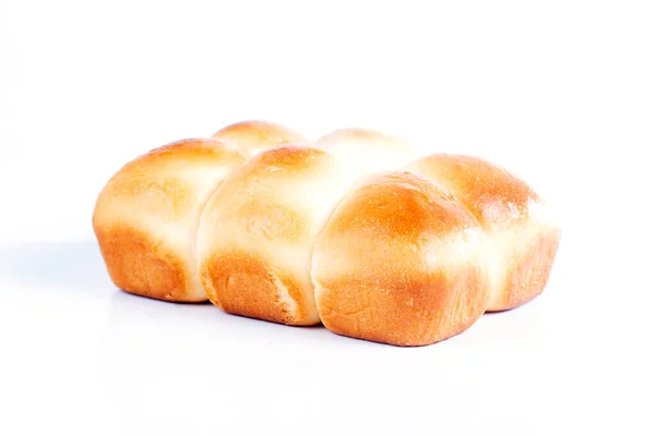 Chleb Wyizolowany Białym Tle — Zdjęcie stockowe