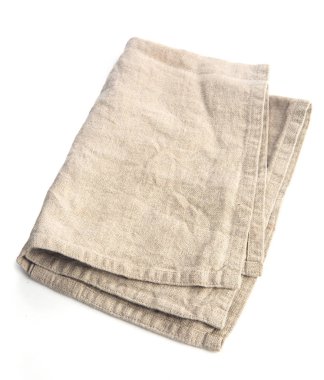 temiz bej bulaşık bezi malzeme, peçete serviette beyaz izole 