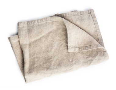 temiz bej bulaşık bezi malzeme, peçete serviette beyaz izole 