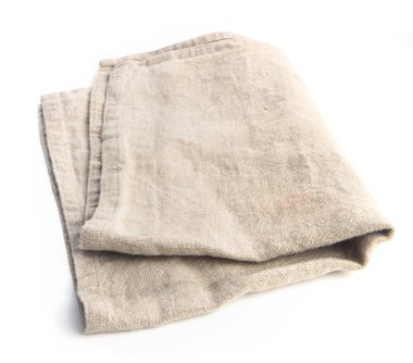 temiz bej bulaşık bezi, peçete serviette beyaz izole 