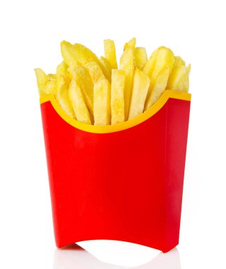 Patates kızartması kırmızı paket içinde  