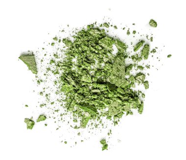 yeşil toz temel toz örneği beyaz izole