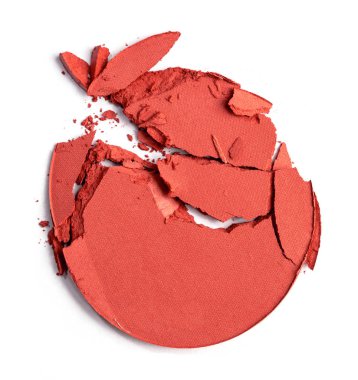 kırmızı kırık toz temel beyaz izole