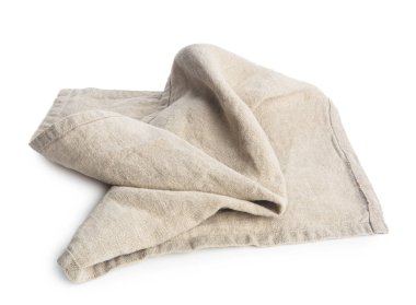 beyaz izole temiz bej kumaş peçete serviette 