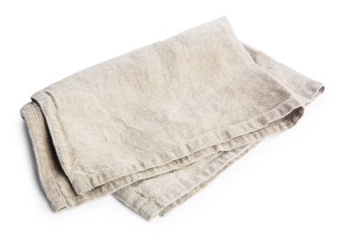 temiz bej bulaşık bezi, peçete serviette beyaz izole 