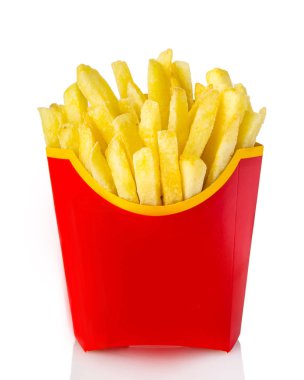 Patates kızartması kırmızı paket içinde  