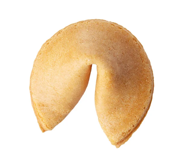 Tradycyjny Asian Fortune Cookie Białym Tle — Zdjęcie stockowe