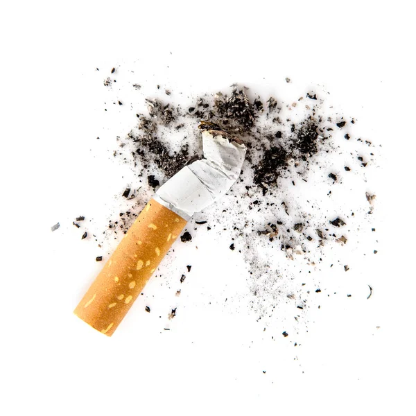 Cenizas Cigarrillo Ahumadas Extinguir Basura Del Cigarrillo —  Fotos de Stock