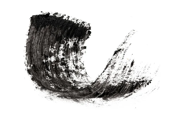 Pintura Negra Salpicadura Sobre Papel Blanco — Foto de Stock
