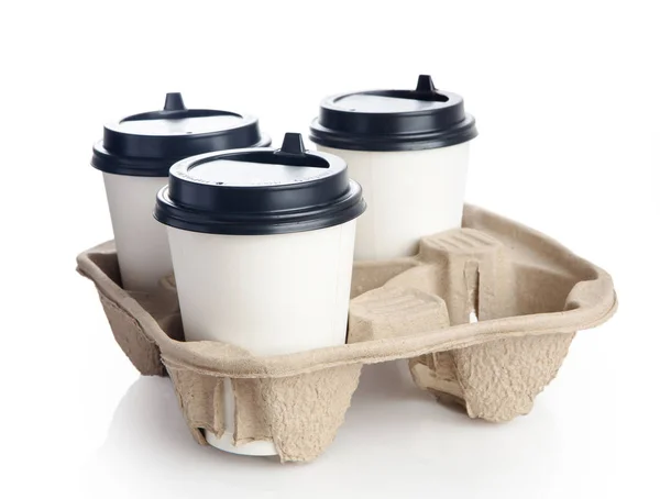 Coffee Heiße Morgengetränke Drei Tassen — Stockfoto
