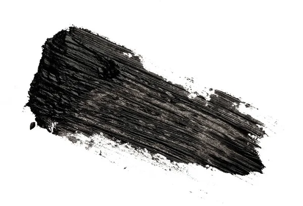 白い紙に抽象的な黒いペンキのスプラッシュ — ストック写真