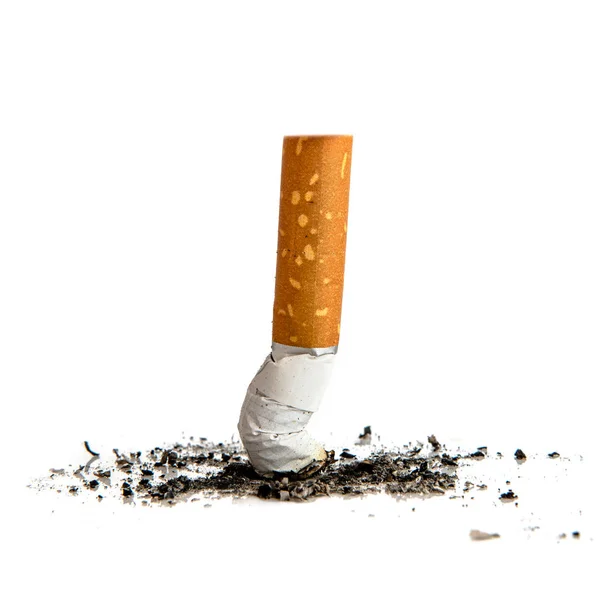 Cenizas Cigarrillo Ahumadas Extinguir Basura Del Cigarrillo —  Fotos de Stock