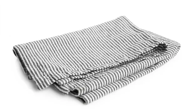 Сірий Тканинний Серветковий Рушник Ізольований Білому — стокове фото