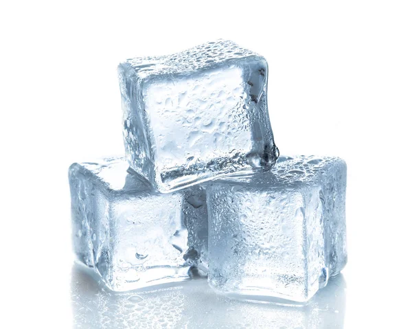 Transparent Cold Ice Cubes Close Stock Image