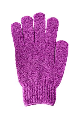 beyaz izole bir mor mor eldiven 