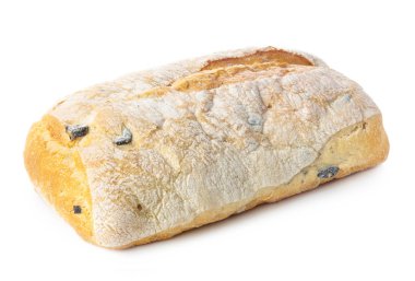 beyaz izole pişmiş ev yapımı ekmek 