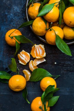 taze tropikal lezzetli mandalina